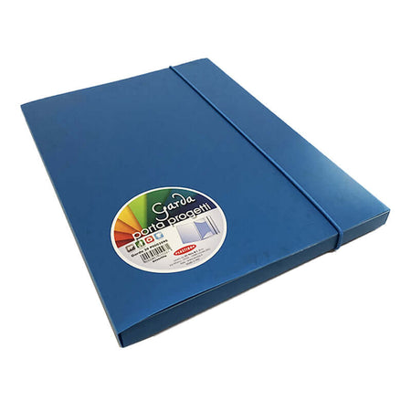 Cartelletta Garda 20 a 3 Lembi in Plastica PPL Dorso 2 cm con Elastico Formato 26x35 cm Sei Rota Colore Azzurro
