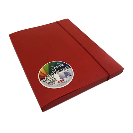 Cartelletta Garda 20 a 3 Lembi in Plastica PPL Dorso 2 cm con Elastico Formato 26x35 cm Sei Rota Colore Rosso