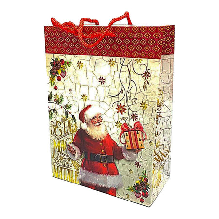 Shopper con Manico Dimensioni 19 x 9 x 25 cm Fantasia Magie di Natale