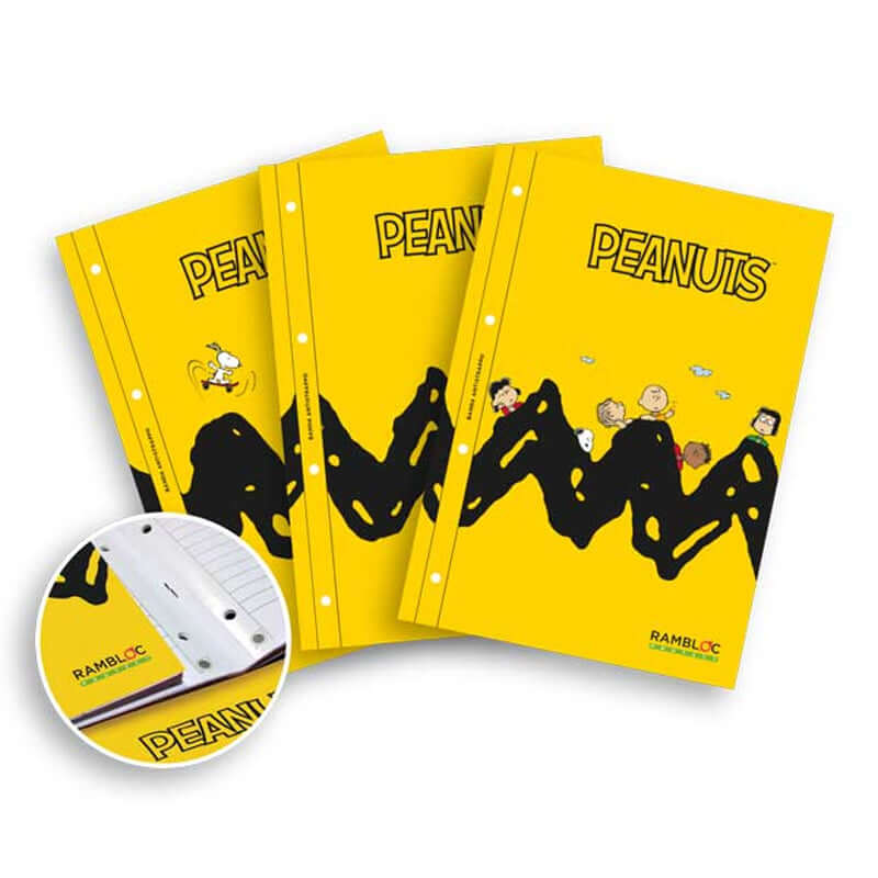 Quaderno Blocco Rambloc Banda Antistrappo Peanuts Snoopy All Friends
