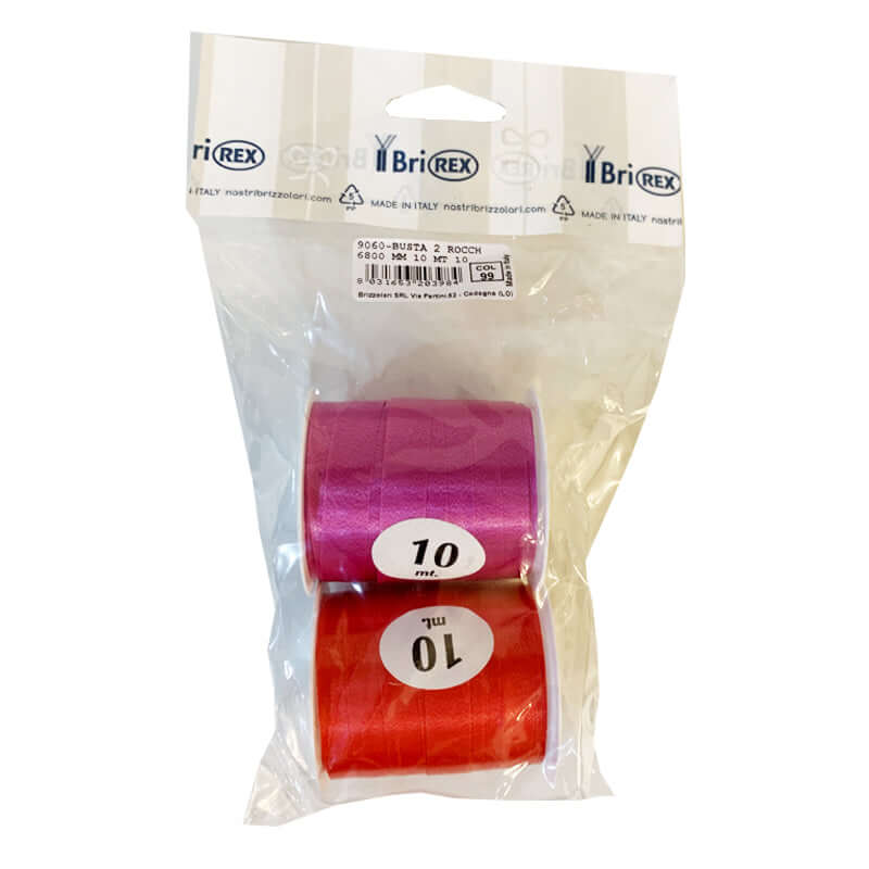 Rocchette Nastro Reflex 10 mm x 10 m Confezione da 2 Pezzi Colori Assortiti Pastello