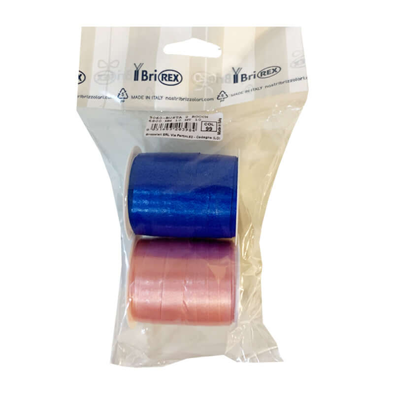 Rocchette Nastro Reflex 10 mm x 10 m Confezione da 2 Pezzi Colori Assortiti Pastello