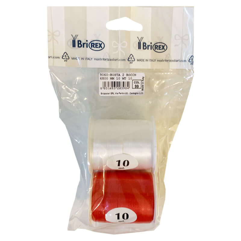 Rocchette Nastro Reflex 10 mm x 10 m Confezione da 2 Pezzi Colori Assortiti Pastello