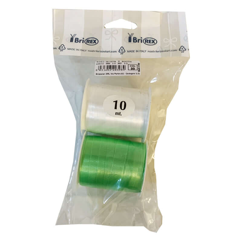 Rocchette Nastro Reflex 10 mm x 10 m Confezione da 2 Pezzi Colori Assortiti Pastello