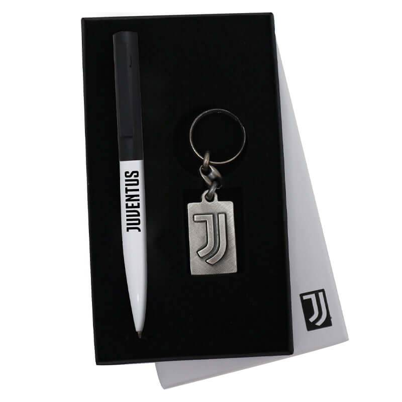 Set Sfera e Portachiavi Juve Bianco e Nero