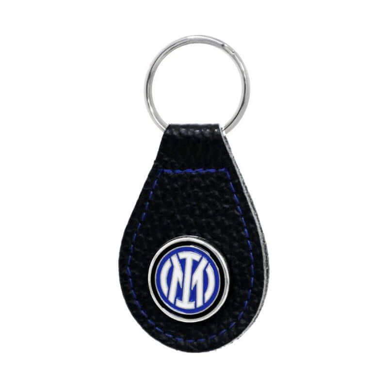 Portachiavi Pelle con Borchia Logo Inter FC
