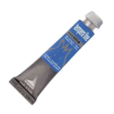 Tempera Fine Maimeri 2502400 Blu Primario Cyan 3 Tubetti da 20 ml