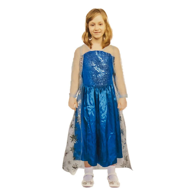 Vestito da Principessa di Ghiaccio Taglia 9-12 Anni