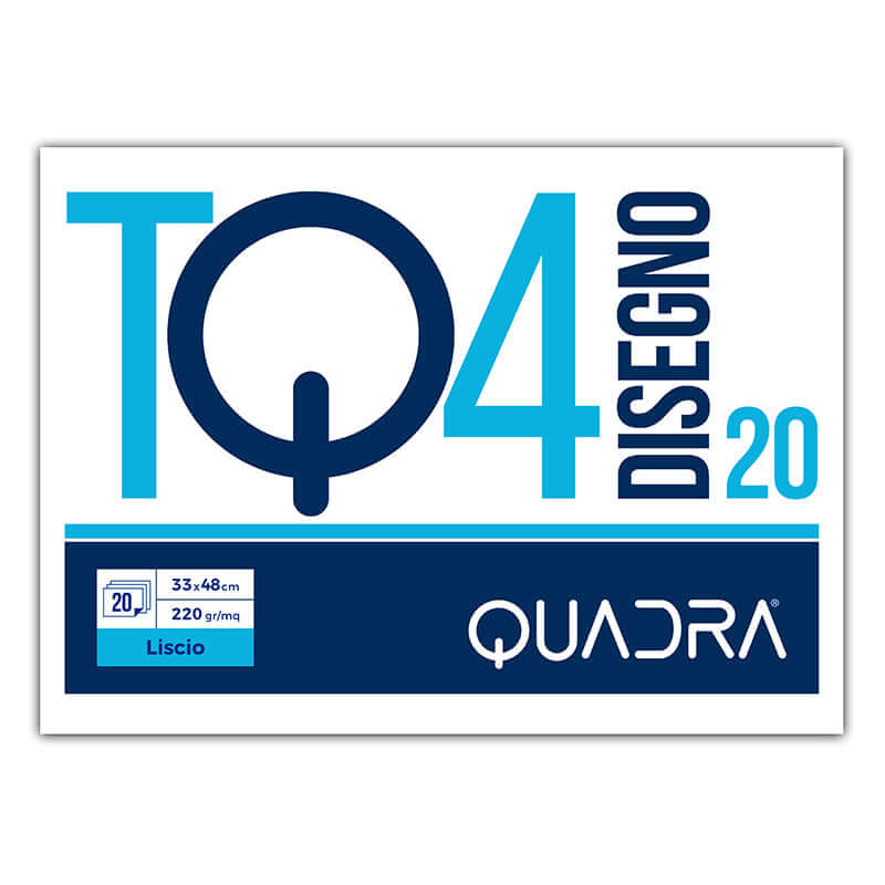 Blocco TQ4 20 Fogli 220 g Top Quality Colore Bianco