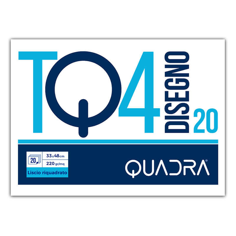 Blocco TQ4 20 Fogli 220 g Top Quality Colore Bianco