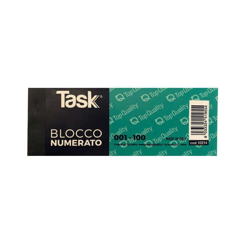 Blocco Lotteria 1/100 Formato 13 x 5 cm