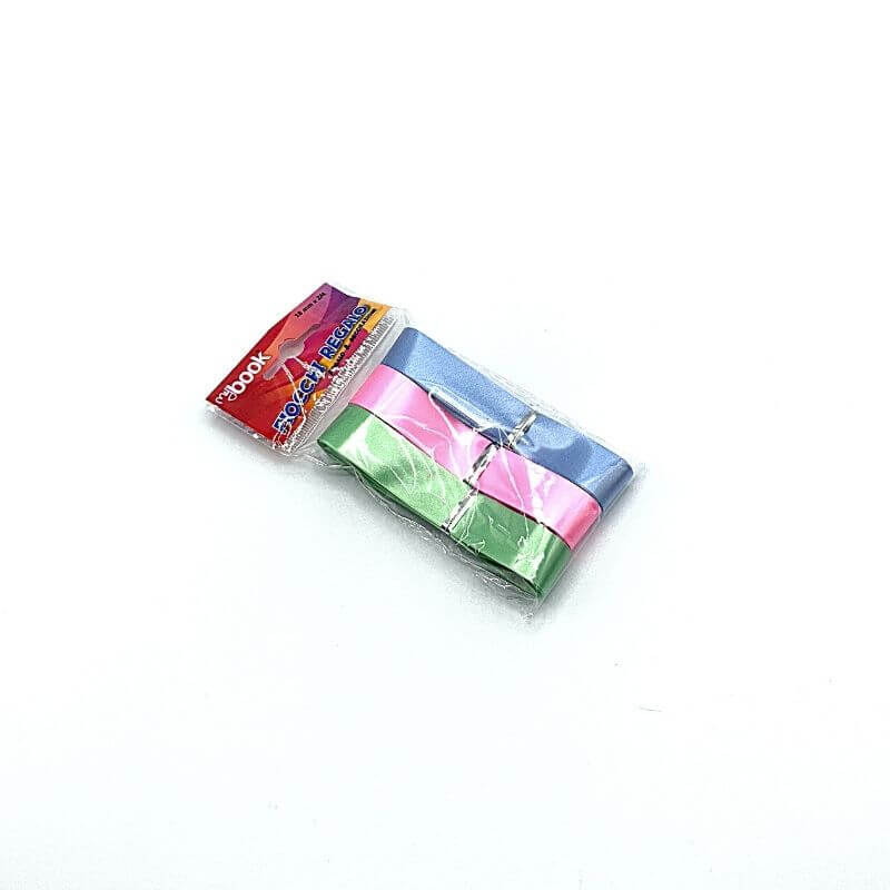 Set 3 Nastri 18 mm x 2 m Colori Assortiti Pastello Verde Rosa Azzurro