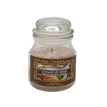 Candela Nature Candle by Bonturi Casa Fragranza Strudel di Mela Barattolo 95 g