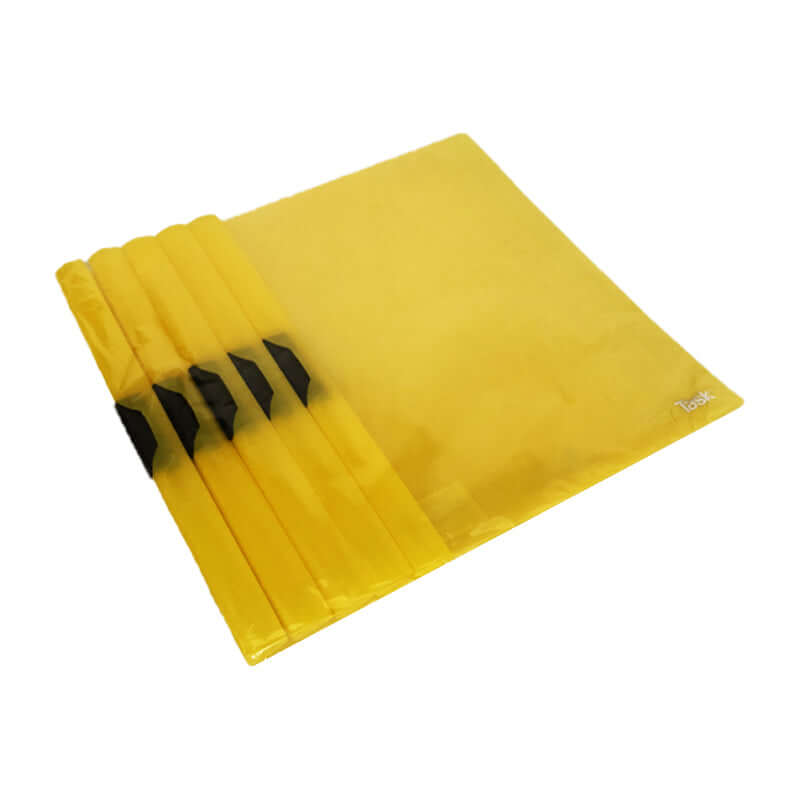 Cartelletta in Plastica PPL con Clip Laterale Ferma Fogli Formato 22x30 cm Colore Giallo Confezione 5 Pezzi