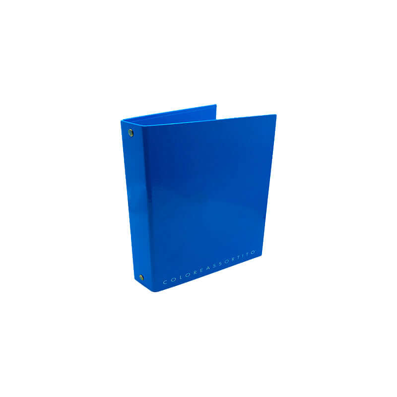 Raccoglitore Formato Piccolo con 4 anelli da 30 mm Top Quality Colore Azzurro