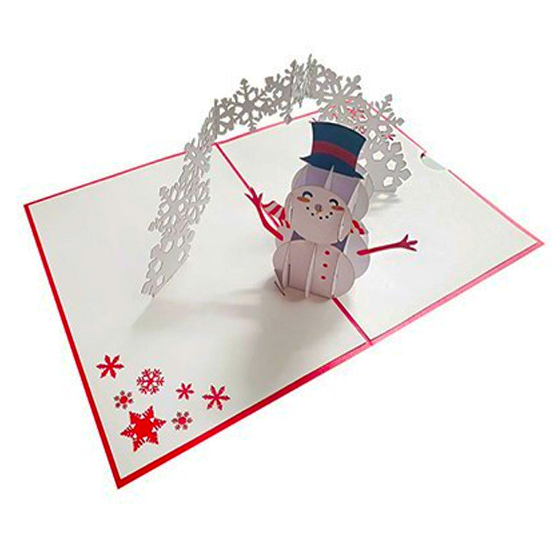 Bigliettini Natale 3D Pupazzo di Neve
