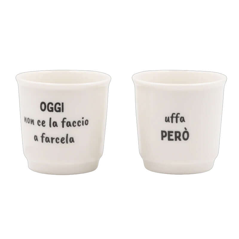 Tazzine Caffè Simpatiche Oggi Non ne la Faccio a Farcela