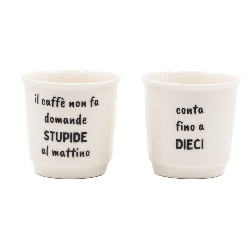 Tazzine Caffè Simpatiche Conta Fino a Dieci