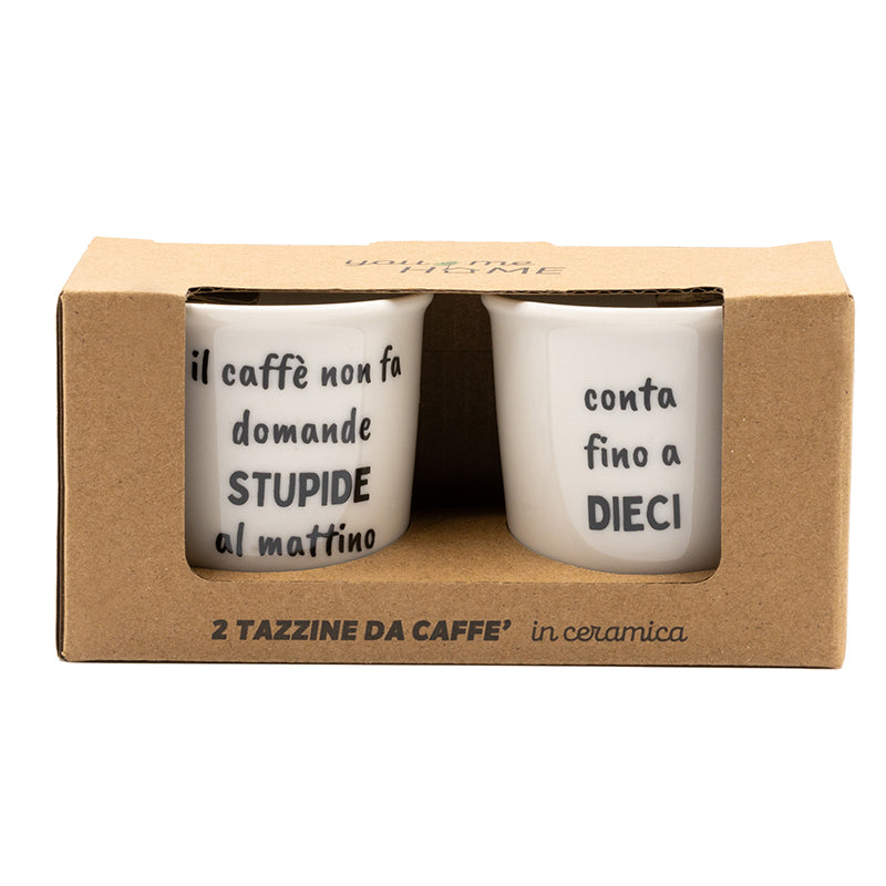 Tazzine Caffè Simpatiche Conta Fino a Dieci