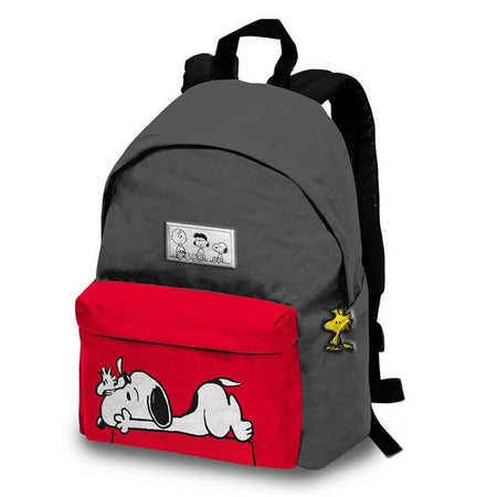 Zaino Peanuts Snoopy Colore Rosso e Grigio