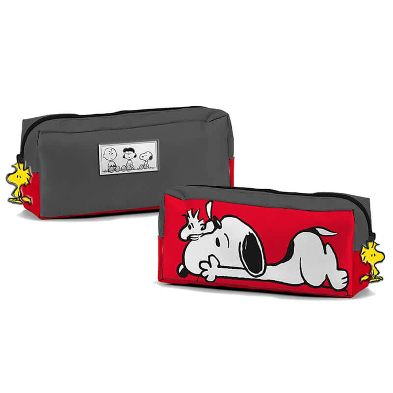 Bustina Rettangolare Peanuts Snoopy Colore Rosso e Grigio