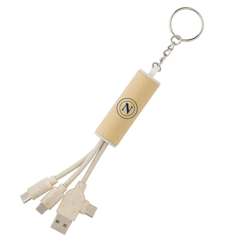 Portachiavi S.S.C. Napoli con Cavi per Ricarica