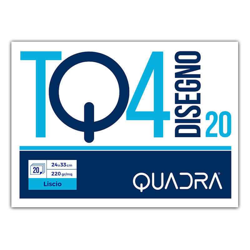 Blocco TQ4 20 Fogli 220 g Top Quality Colore Bianco