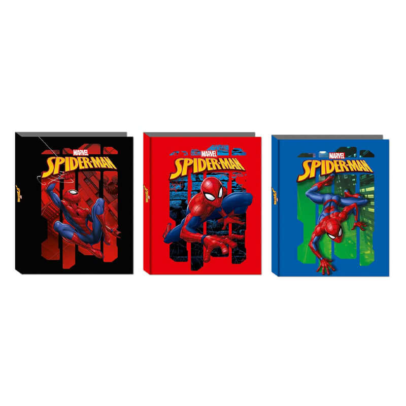 Spiderman Raccoglitore ad Anelli Seven Formato Maxi con 4 anelli da 30 mm Colore Nero