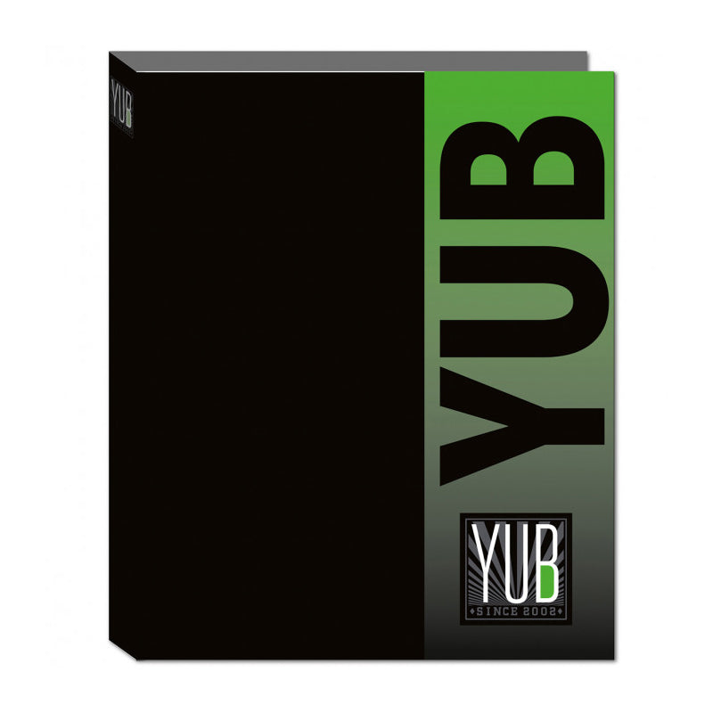 YUB Raccoglitore ad Anelli Seven Formato Maxi con 4 anelli da 30 mm Colore Nero e Verde