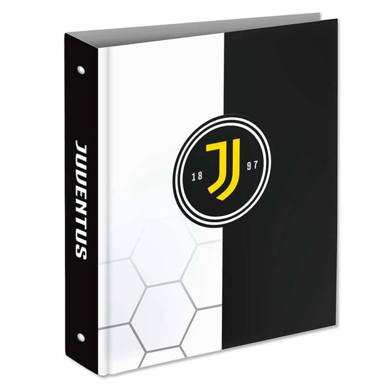 Juventus FC Raccoglitore ad Anelli Seven Formato Maxi con 4 anelli da 30 mm Fantasia Logo
