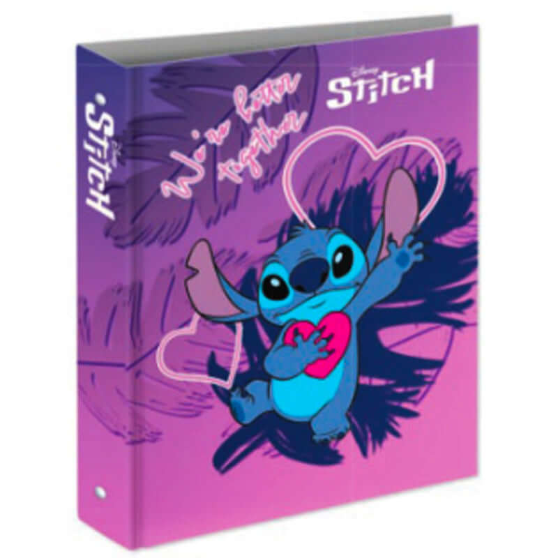 Raccoglitore ad Anelli Seven Disney Stitch Formato Maxi con 4 anelli da 30 mm Fantasia Cuore
