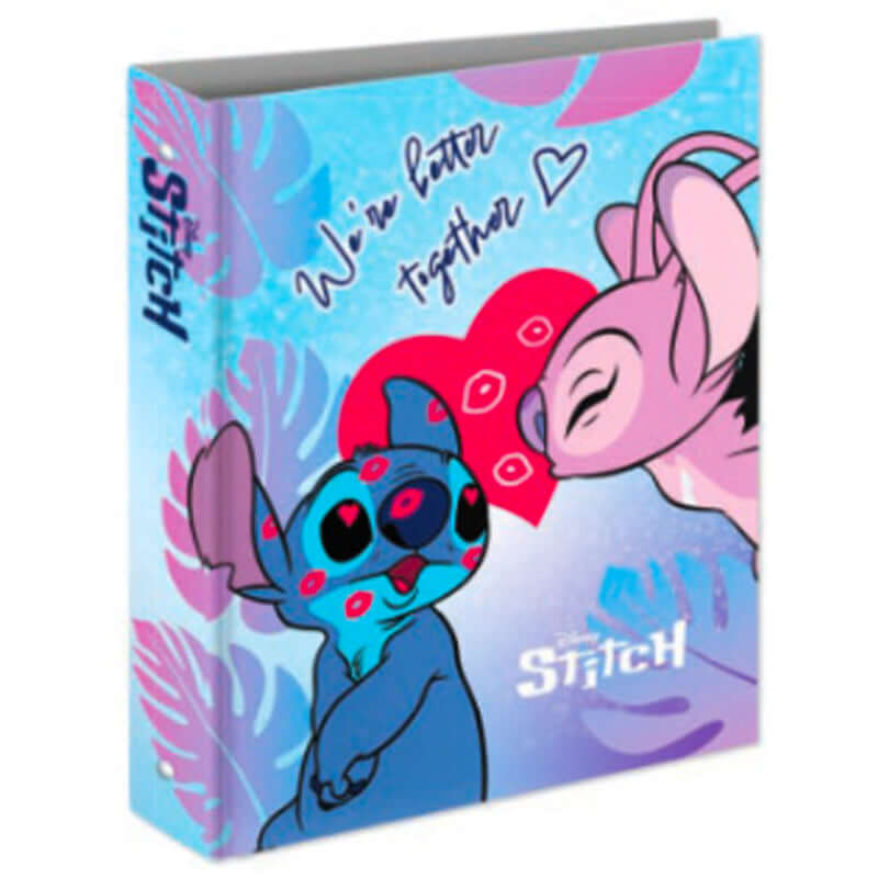 Raccoglitore ad Anelli Seven Disney Stitch Formato Maxi con 4 anelli da 30 mm Fantasia Baci