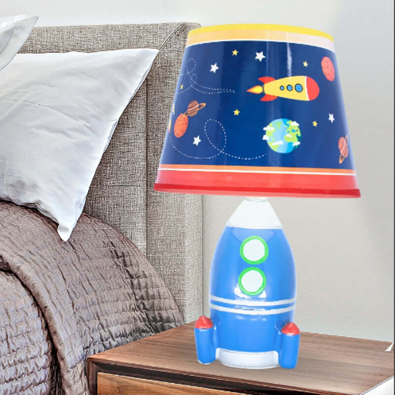 Lampada Abat Jour da Comodino a Forma di Razzo