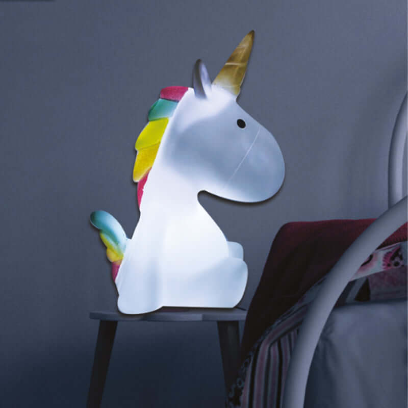 Lampada Touch Abat Jour da Comodino a Forma di Unicorno