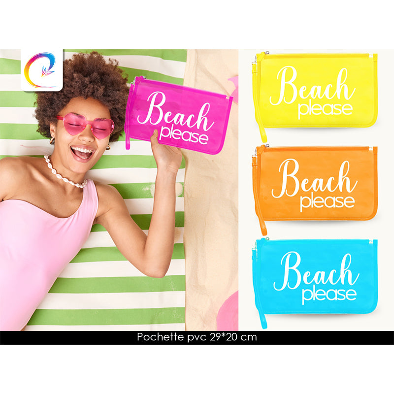 8058481983963R | Pochette Beach Please Colore Fucsia - Cartonlineitalia.it