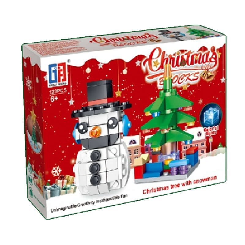 Christmas Blocks Christmas Tree with Snowman Pupazzo di Neve e Albero di Natale