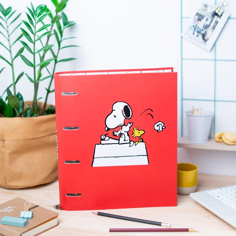 Raccoglitore ad Anelli Peanuts Snoopy Rosso