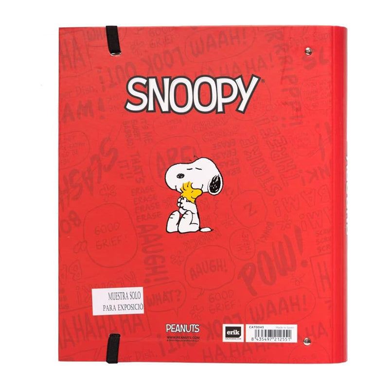 Raccoglitore ad Anelli Peanuts Snoopy Rosso