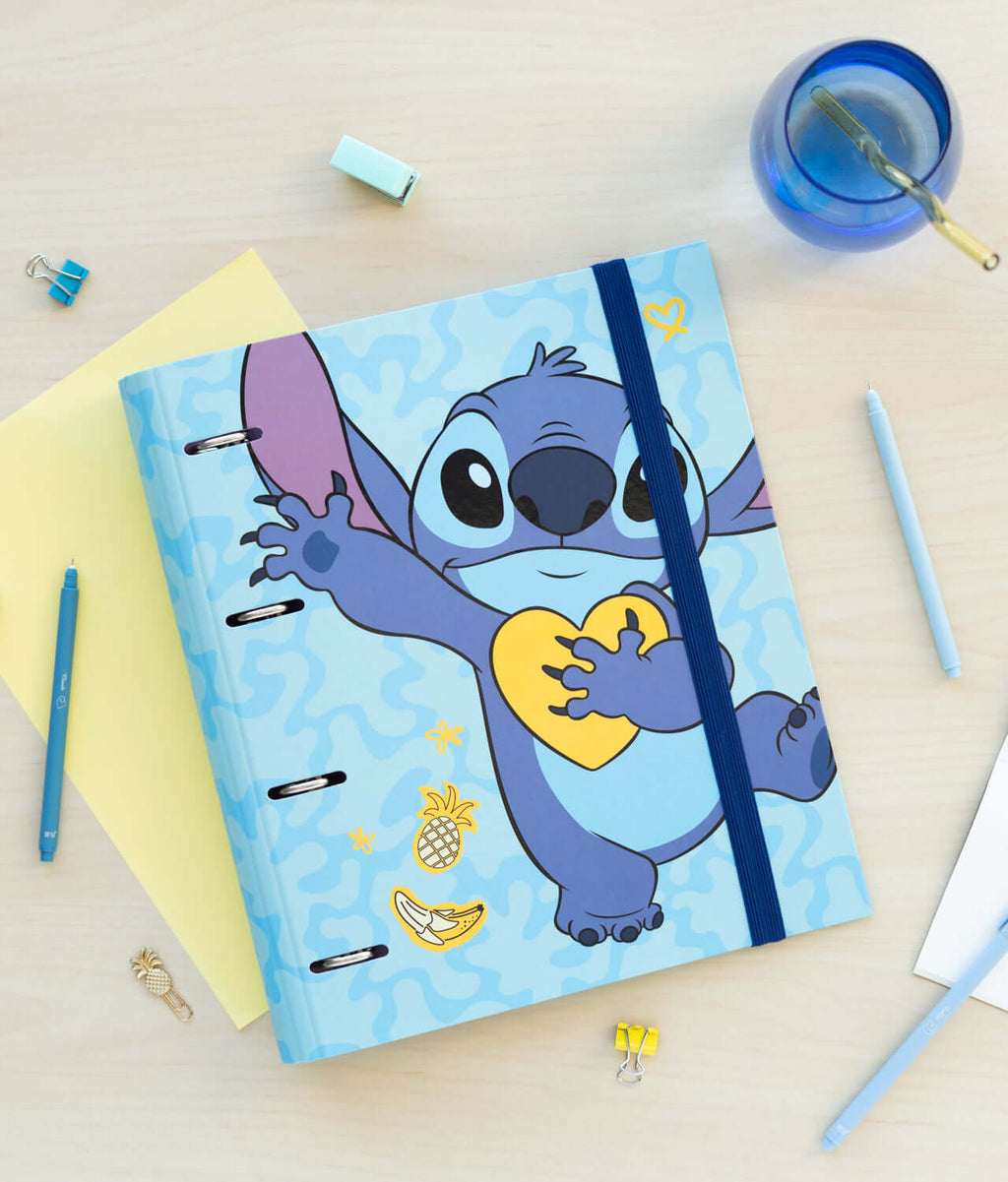 Raccoglitore ad Anelli Disney Stitch Formato Maxi con 4 anelli da 30 mm