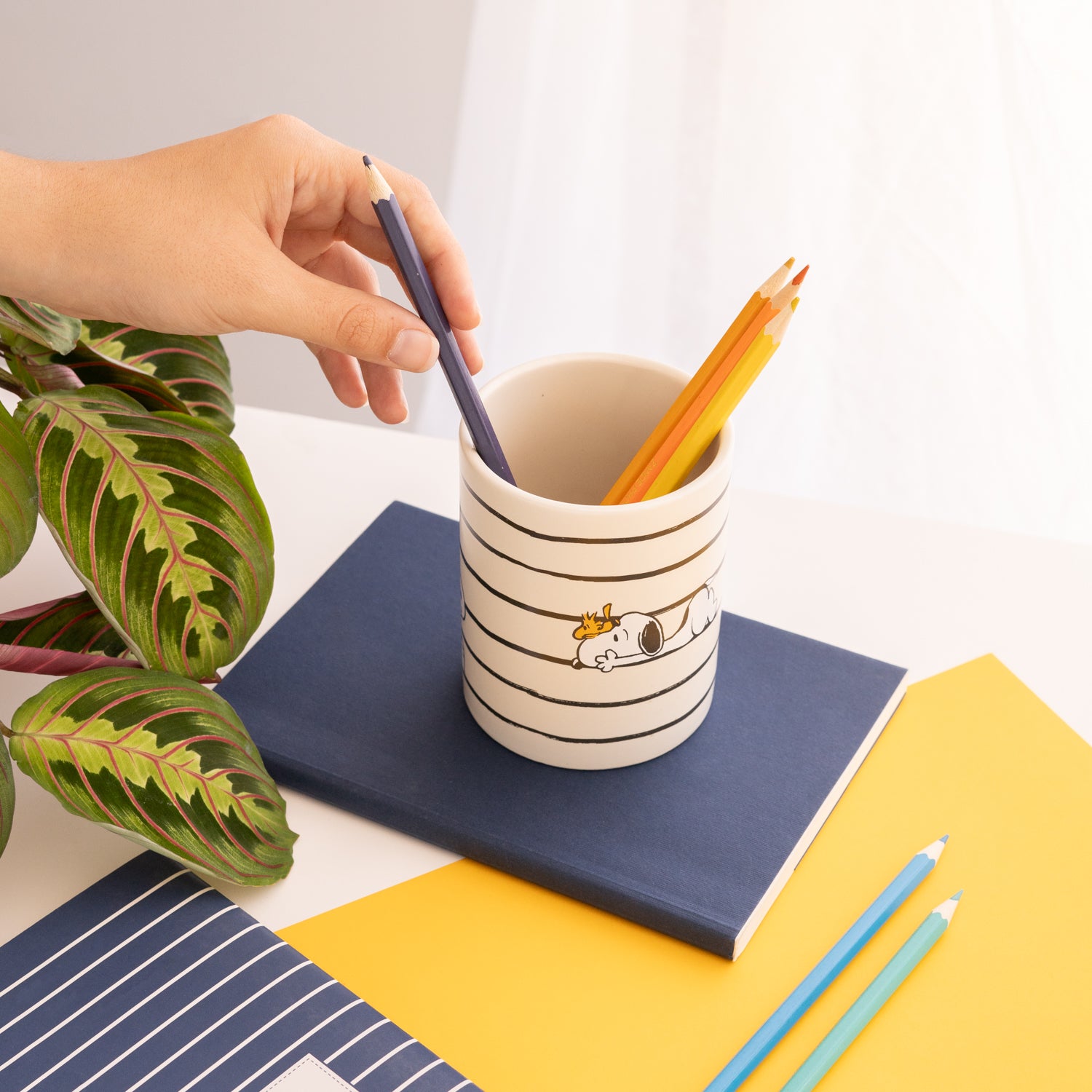 Portapenne da Scrivania Peanuts Snoopy Lazy Days