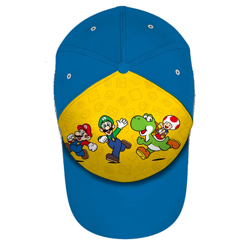 8435507873598G | Cappellino con Visiera Fantasia Super Mario Luigi Yoshi e Todd - Cartonlineitalia.it