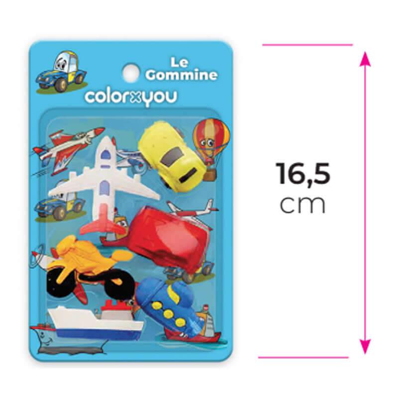 Blister da 6 Gommine in Soggetti Assortiti