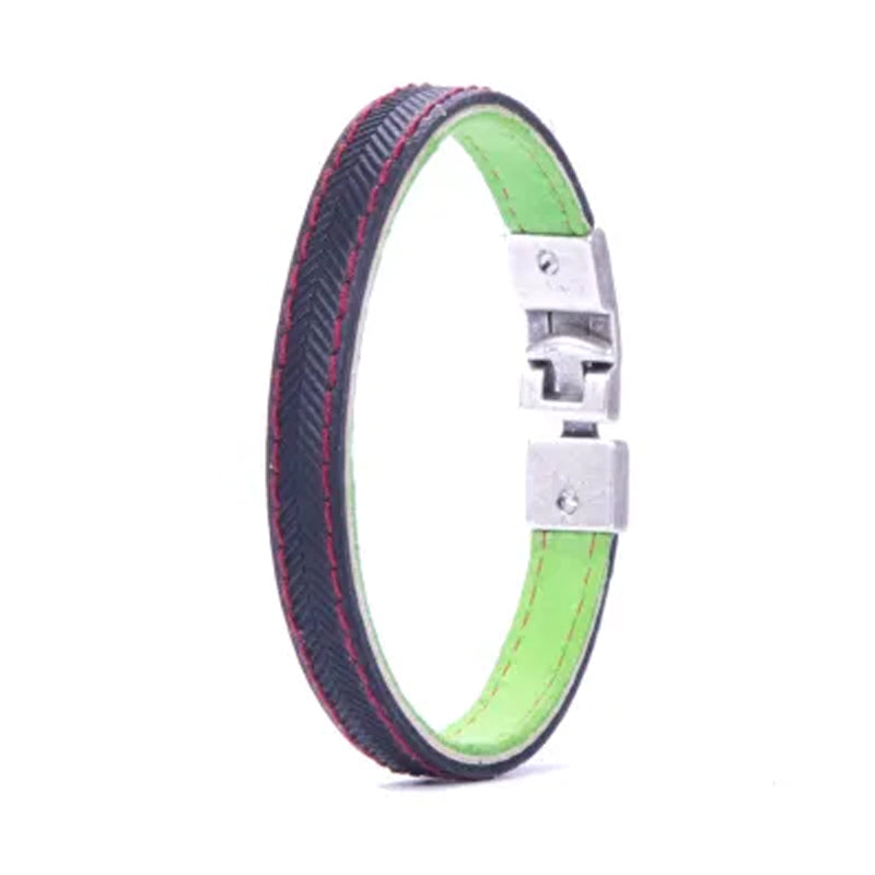Braccialetto Verde in Tubolare da Corsa Riciclato