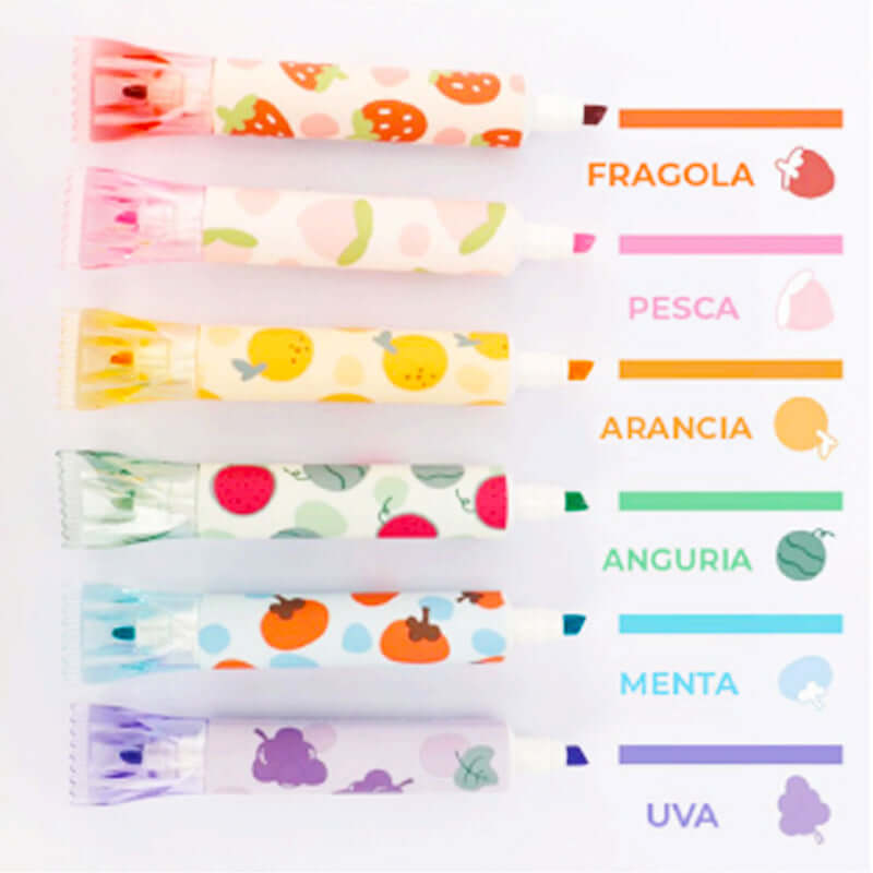 18 Mini Evidenziatori A Forma Di Caramella – 6 Colori, Per Bambini E Scuola