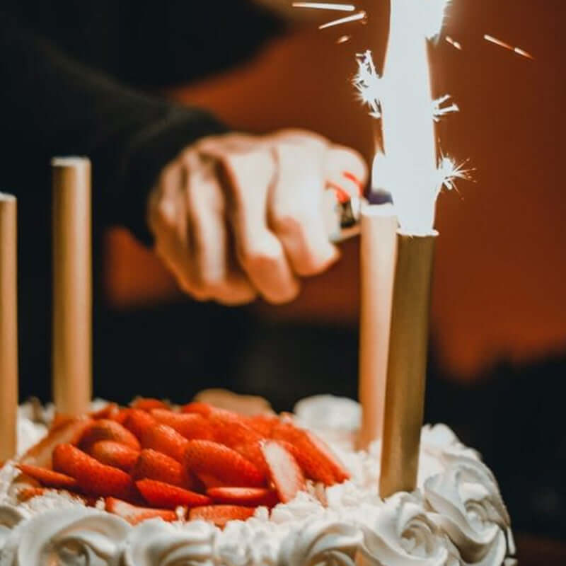 Candeline Fontane da Interno per Torte Confezione 2 Pezzi