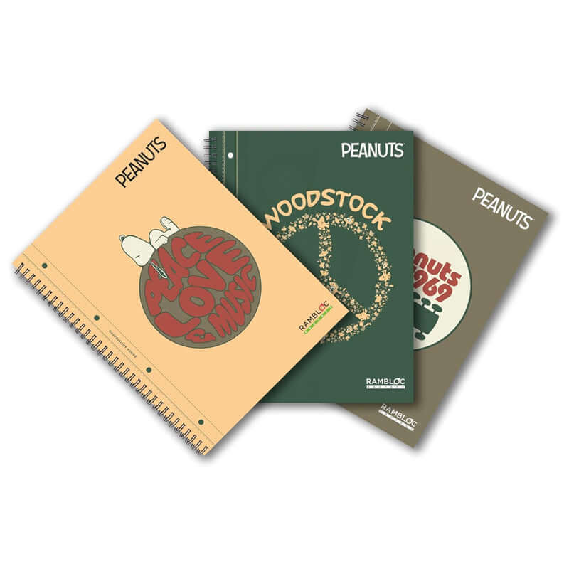 Quaderno Maxi Spiralato Rambloc Banda Antistrappo Peanuts e Snoopy