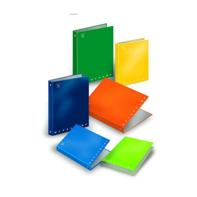 Raccoglitore Formato Maxi con 4 anelli da 30 mm Pigna Monocromo Colore Giallo