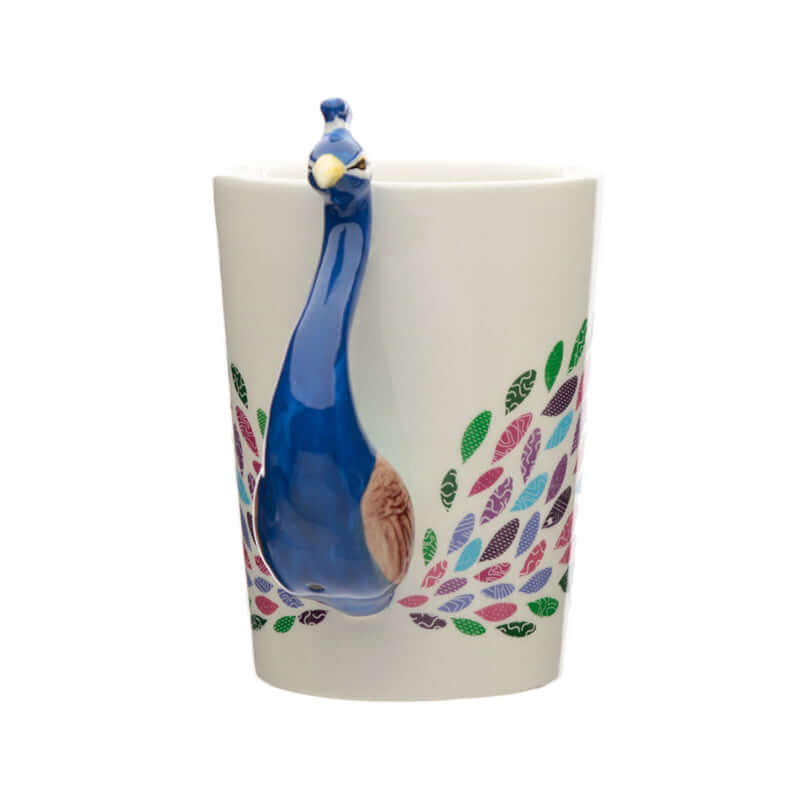 Fantasia Pavone Tazza Mug Pavone Altezza 11 cm