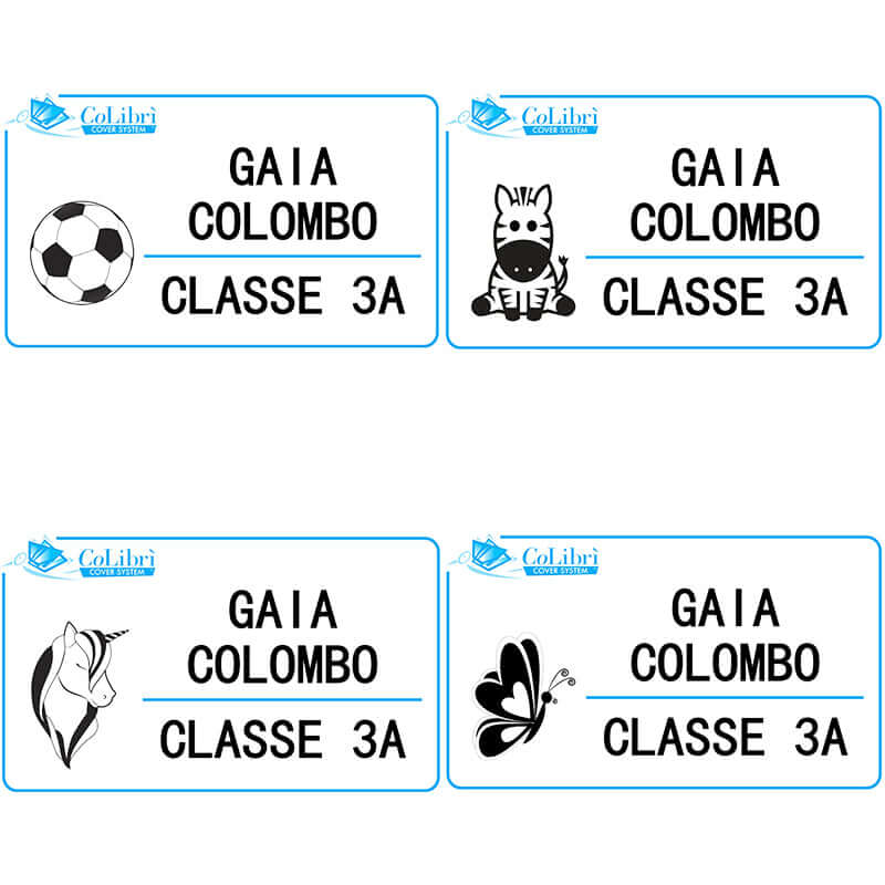 Kit 30 Etichette Personalizzate con Nome 50 x 30 mm