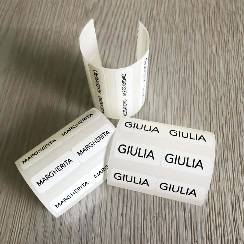 Kit 100 Etichette Personalizzate con Nome 25 x 10 mm